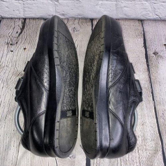 SAS Black Leather Strap Shoes Size 10 Wide Men's Shoes EUC - Picture 5 of 7